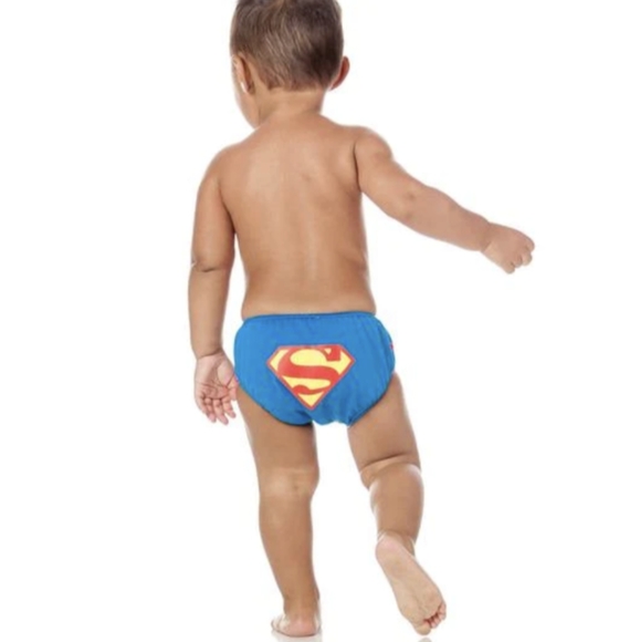 Superman! Bumkins Swim Diaper DC Comics Size Medium 16lb+ - Picture 2 of 8
